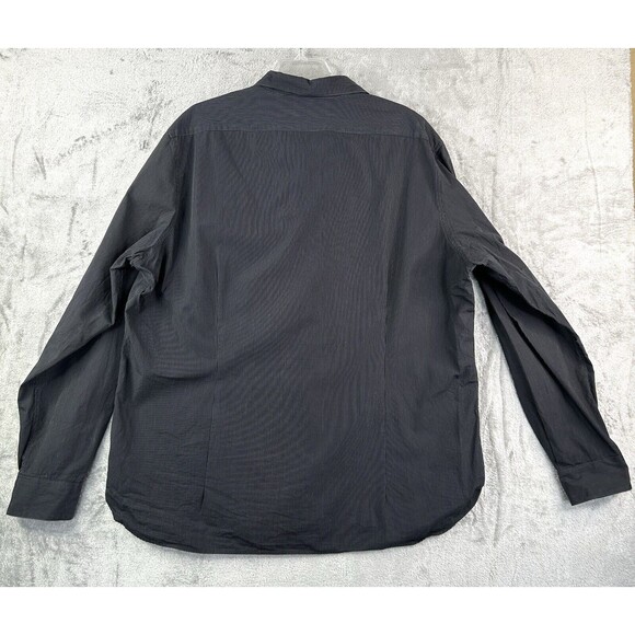 Claiborne Long Sleeve Button Shirt Men's XXL Slim Fit Black Pinstriped - Picture 4 of 7